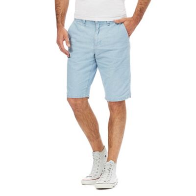Big and tall light blue chambray shorts